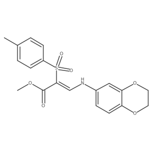 methyl (2Z)-3-(2,3-dihydro-1,4-benzodioxin-6-ylamino)-2-[(4-methylphenyl)sulfonyl]acrylate Structure