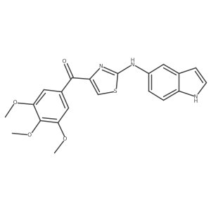 (2-((1H-indol-5-yl)amino)thiazol-4-yl)(3,4,5-trimethoxyphenyl)methanone结构式