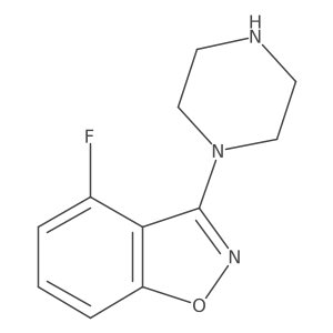 4-Fluoro-3-(piperazin-1-yl)benzo[d]isoxazole结构式