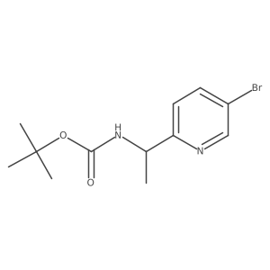 tert-Butyl (1-(5-bromopyridin-2-yl)ethyl)carbamate结构式