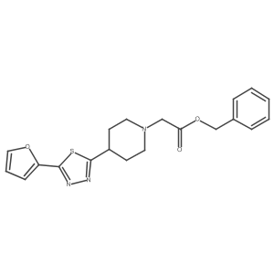 Benzyl 2-(4-(5-(furan-2-yl)-1,3,4-thiadiazol-2-yl)piperidin-1-yl)acetate结构式