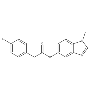 1-methyl-1H-benzo[d]imidazol-5-yl 2-(4-fluorophenyl)acetate Structure