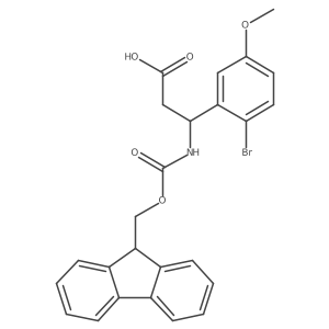 (3S)-3-(2-bromo-5-methoxyphenyl)-3-({[(9H-fluoren-9-yl)methoxy]carbonyl}amino)propanoic acid Structure