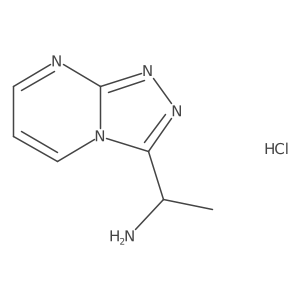 1-{[1,2,4]Triazolo[4,3-a]pyrimidin-3-yl}ethan-1-amine hydrochloride结构式