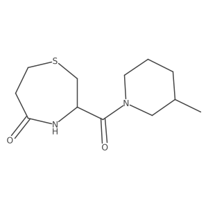 3-(3-Methylpiperidine-1-carbonyl)-1,4-thiazepan-5-one结构式