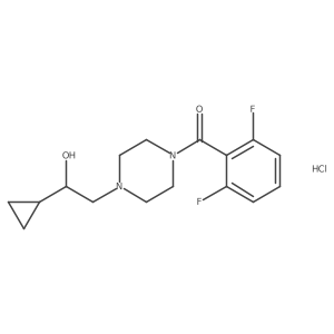 (4-(2-Cyclopropyl-2-hydroxyethyl)piperazin-1-yl)(2,6-difluorophenyl)methanone hydrochloride Structure