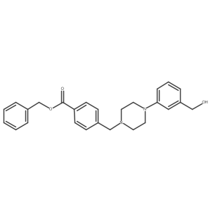 Benzyl 4-((4-(3-(hydroxymethyl)phenyl)piperazin-1-yl)methyl)benzoate结构式