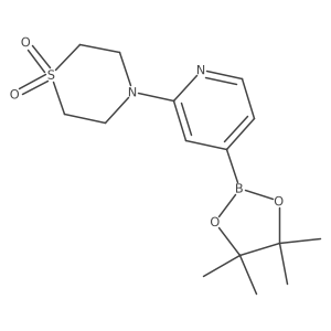 4-[4-(Tetramethyl-1,3,2-dioxaborolan-2-yl)pyridin-2-yl]-1lambda6-thiomorpholine-1,1-dione Structure