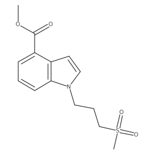 Methyl 1-(3-(methylsulfonyl)propyl)-1H-indole-4-carboxylate结构式