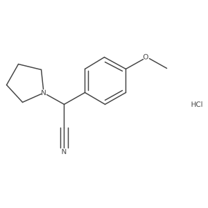2-(4-Methoxyphenyl)-2-pyrrolidin-1-yl-acetonitrile hydrochloride结构式