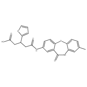 5-((8-Methyl-11-oxo-10,11-dihydrodibenzo[b,f][1,4]oxazepin-2-yl)amino)-5-oxo-3-(thiophen-2-yl)pentanoic acid结构式
