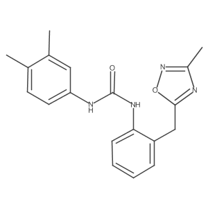 1-(3,4-Dimethylphenyl)-3-(2-((3-methyl-1,2,4-oxadiazol-5-yl)methyl)phenyl)urea Structure