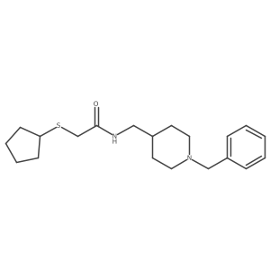 N-((1-benzylpiperidin-4-yl)methyl)-2-(cyclopentylthio)acetamide结构式