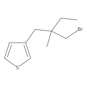 3-(2-(Bromomethyl)-2-methylbutyl)thiophene Structure
