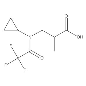 3-(N-cyclopropyl-2,2,2-trifluoroacetamido)-2-methylpropanoic acid结构式