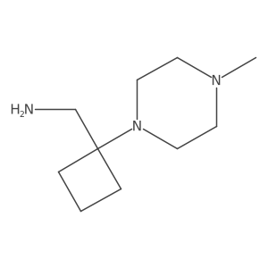 (1-(4-Methylpiperazin-1-yl)cyclobutyl)methanamine结构式