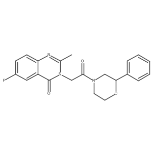 6-fluoro-2-methyl-3-[2-oxo-2-(2-phenylmorpholin-4-yl)ethyl]quinazolin-4(3H)-one结构式