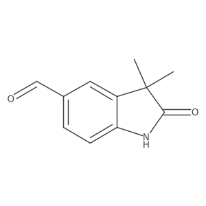 2,3-Dihydro-3,3-dimethyl-2-oxo-1H-indole-5-carboxaldehyde结构式