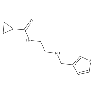 N-{2-[(thiophen-3-ylmethyl)amino]ethyl}cyclopropanecarboxamide结构式