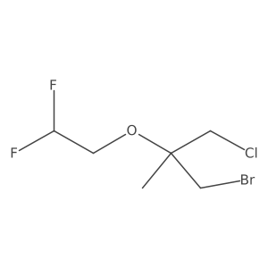 1-Bromo-3-chloro-2-(2,2-difluoroethoxy)-2-methylpropane结构式