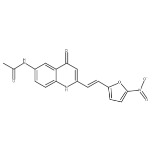 N-[1,4-Dihydro-2-[2-(5-nitro-2-furanyl)ethenyl]-4-oxo-6-quinolinyl]acetamide Structure