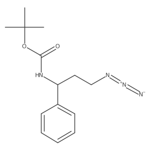 tert-butyl N-(3-azido-1-phenylpropyl)carbamate结构式