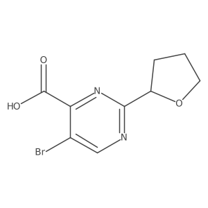 5-bromo-2-(tetrahydro-2-furanyl)-4-Pyrimidinecarboxylic acid Structure