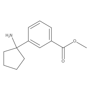 Methyl 3-(1-aminocyclopentyl)benzoate结构式