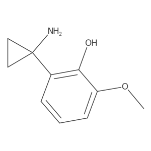 2-(1-Aminocyclopropyl)-6-methoxyphenol结构式