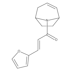 (E)-1-((1R,5S)-8-azabicyclo[3.2.1]oct-2-en-8-yl)-3-(furan-2-yl)prop-2-en-1-one Structure