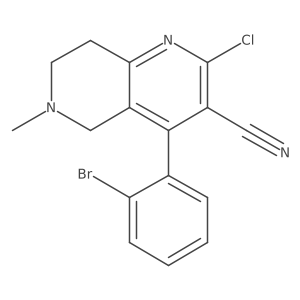 4-(2-Bromophenyl)-2-chloro-6-methyl-5,6,7,8-tetrahydro-1,6-naphthyridine-3-carbonitrile结构式