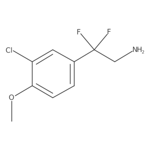 2-(3-Chloro-4-methoxyphenyl)-2,2-difluoroethan-1-amine结构式