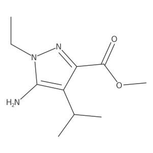 methyl 5-amino-1-ethyl-4-(propan-2-yl)-1H-pyrazole-3-carboxylate结构式