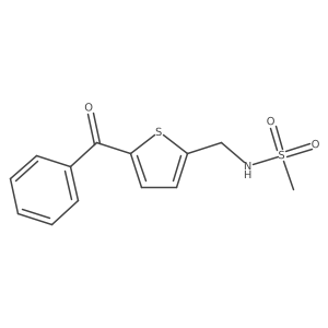 N-((5-benzoylthiophen-2-yl)methyl)methanesulfonamide Structure