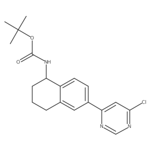 Tert-butyl (6-(6-chloropyrimidin-4-yl)-1,2,3,4-tetrahydronaphthalen-1-yl)carbamate Structure