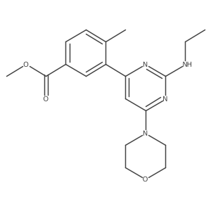 Methyl 3-(2-(ethylamino)-6-morpholinopyrimidin-4-yl)-4-methylbenzoate Structure