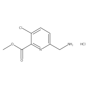 Methyl 6-(aminomethyl)-3-chloropyridine-2-carboxylate hydrochloride结构式