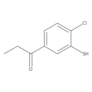 1-(4-Chloro-3-mercaptophenyl)propan-1-one结构式