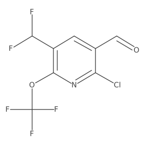 2-Chloro-5-(difluoromethyl)-6-(trifluoromethoxy)nicotinaldehyde Structure