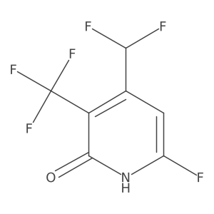 4-(Difluoromethyl)-6-fluoro-3-(trifluoromethyl)pyridin-2-ol结构式