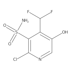2-Chloro-4-(difluoromethyl)-5-hydroxypyridine-3-sulfonamide Structure