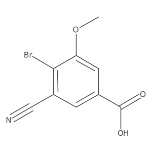 4-Bromo-3-cyano-5-methoxybenzoic acid结构式