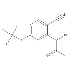 2-(1-Bromo-2-oxopropyl)-4-(trifluoromethoxy)benzonitrile Structure