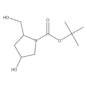 tert-butyl (4S)-4-hydroxy-2-(hydroxymethyl)pyrrolidine-1-carboxylate Structure