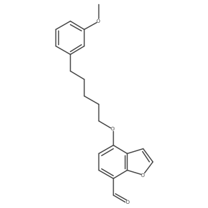 4-((5-(3-Methoxyphenyl)pentyl)oxy)benzofuran-7-carbaldehyde Structure