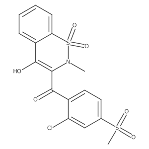 (2-Chloro-4-(methylsulfonyl)phenyl)(4-hydroxy-2-methyl-1,1-dioxido-2H-benzo[e][1,2]thiazin-3-yl)methanone Structure