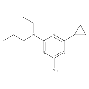 6-cyclopropyl-N2-ethyl-N2-propyl-1,3,5-triazine-2,4-diamine结构式