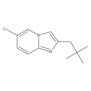 6-Chloro-2-(2,2-dimethylpropyl)imidazo[1,2-a]pyridine结构式
