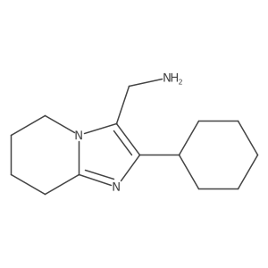 {2-cyclohexyl-5H,6H,7H,8H-imidazo[1,2-a]pyridin-3-yl}methanamine结构式