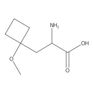 2-Amino-3-(1-methoxycyclobutyl)propanoic acid Structure